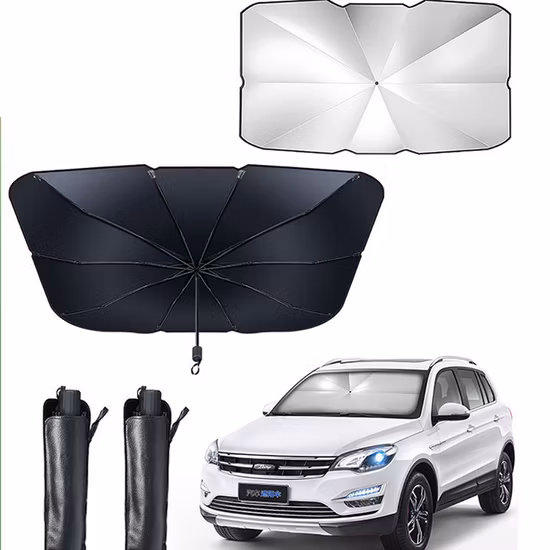 Portable Nylon Cover Car Heat Insulation Sunshade Front Windshield Car Umbrella
